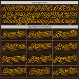 Custom Brown Gold Authentic Two Tone Baseball Jersey