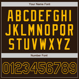 Custom Brown Gold Authentic Two Tone Baseball Jersey