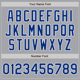 Custom Gray Royal-White Authentic Two Tone Baseball Jersey