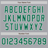 Custom Gray Kelly Green-White Authentic Two Tone Baseball Jersey