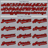 Custom Gray Red-Black Authentic Two Tone Baseball Jersey