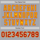 Custom Gray Red-Gold Authentic Two Tone Baseball Jersey