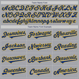 Custom Gray Royal-Gold Authentic Two Tone Baseball Jersey