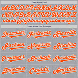 Custom Gray Orange-White Authentic Two Tone Baseball Jersey