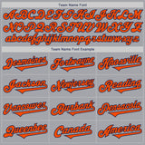 Custom Gray Orange-Navy Authentic Two Tone Baseball Jersey