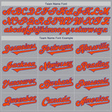 Custom Gray Orange-Purple Authentic Two Tone Baseball Jersey