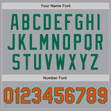 Custom Gray Orange-Kelly Green Authentic Two Tone Baseball Jersey