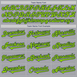 Custom Gray Neon Green-Navy Authentic Two Tone Baseball Jersey