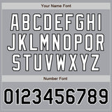 Custom Gray Black-White Authentic Two Tone Baseball Jersey