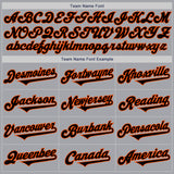 Custom Gray Black-Orange Authentic Two Tone Baseball Jersey