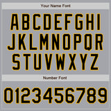 Custom Gray Black-Gold Authentic Two Tone Baseball Jersey