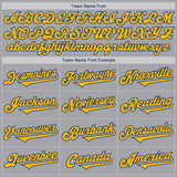 Custom Gray Gold-Royal Authentic Two Tone Baseball Jersey