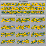 Custom Gray Gold-Green Authentic Two Tone Baseball Jersey