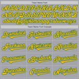 Custom Gray Gold-Kelly Green Authentic Two Tone Baseball Jersey