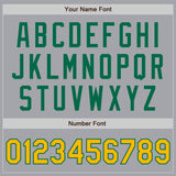 Custom Gray Gold-Kelly Green Authentic Two Tone Baseball Jersey