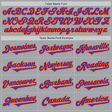 Custom Gray Purple-Orange Authentic Two Tone Baseball Jersey
