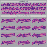 Custom Gray Purple-Pink Authentic Two Tone Baseball Jersey