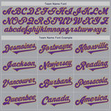 Custom Gray Purple-Old Gold Authentic Two Tone Baseball Jersey