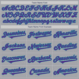 Custom Gray Purple-Teal Authentic Two Tone Baseball Jersey