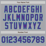 Custom Gray Purple-Teal Authentic Two Tone Baseball Jersey