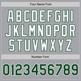 Custom Gray Green-White Authentic Two Tone Baseball Jersey