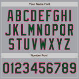 Custom Gray Green-Pink Authentic Two Tone Baseball Jersey