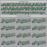 Custom Gray Kelly Green-Red Authentic Two Tone Baseball Jersey