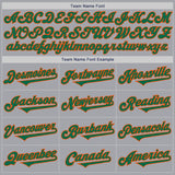 Custom Gray Kelly Green-Orange Authentic Two Tone Baseball Jersey