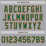 Custom Gray Kelly Green-Orange Authentic Two Tone Baseball Jersey
