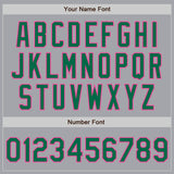 Custom Gray Kelly Green-Pink Authentic Two Tone Baseball Jersey