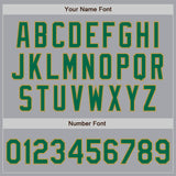 Custom Gray Kelly Green-Old Gold Authentic Two Tone Baseball Jersey