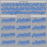 Custom Gray Light Blue-Royal Authentic Two Tone Baseball Jersey