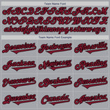 Custom Gray Crimson-Black Authentic Two Tone Baseball Jersey