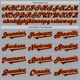 Custom Gray Brown-Orange Authentic Two Tone Baseball Jersey