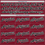 Custom Crimson Black-White Authentic Two Tone Baseball Jersey