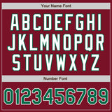 Custom Crimson Kelly Green-White Authentic Two Tone Baseball Jersey