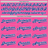 Custom Pink Royal-White Authentic Two Tone Baseball Jersey