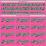 Custom Pink Green-White Authentic Two Tone Baseball Jersey