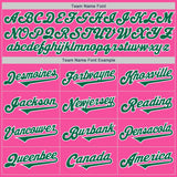 Custom Pink Kelly Green-White Authentic Two Tone Baseball Jersey