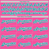 Custom Pink Teal-White Authentic Two Tone Baseball Jersey