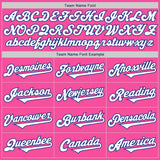 Custom Pink White-Royal Authentic Two Tone Baseball Jersey