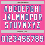 Custom Pink White-Royal Authentic Two Tone Baseball Jersey