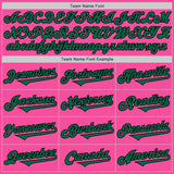 Custom Pink Kelly Green-Black Authentic Two Tone Baseball Jersey
