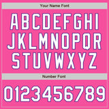 Custom Pink White-Purple Authentic Two Tone Baseball Jersey
