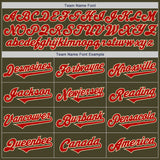 Custom Olive Red-Cream Authentic Two Tone Salute To Service Baseball Jersey