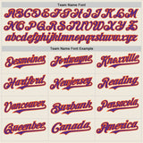 Custom Cream Purple Pinstripe Orange Authentic Two Tone Baseball Jersey