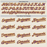 Custom Cream Purple Pinstripe Gold Authentic Two Tone Baseball Jersey