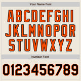 Custom Cream Black Pinstripe Orange Authentic Two Tone Baseball Jersey