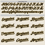 Custom Cream Black Pinstripe Old Gold Authentic Two Tone Baseball Jersey