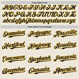Custom Cream Navy Pinstripe Gold Authentic Two Tone Baseball Jersey